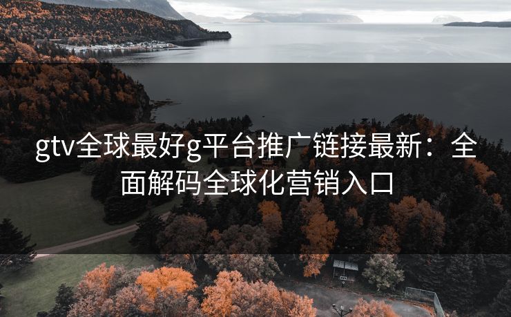 gtv全球最好g平台推广链接最新：全面解码全球化营销入口